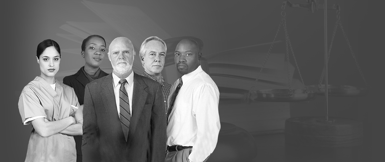 A group of workers standing together